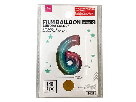 Daiso Film Balloon(Number 6,Aurora Colors) FrontPackage