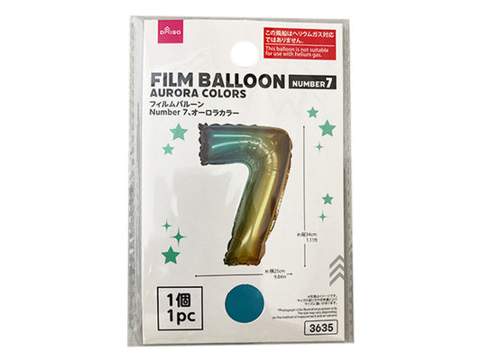 Daiso Film Balloon(Number 7,Aurora Colors) FrontPackage