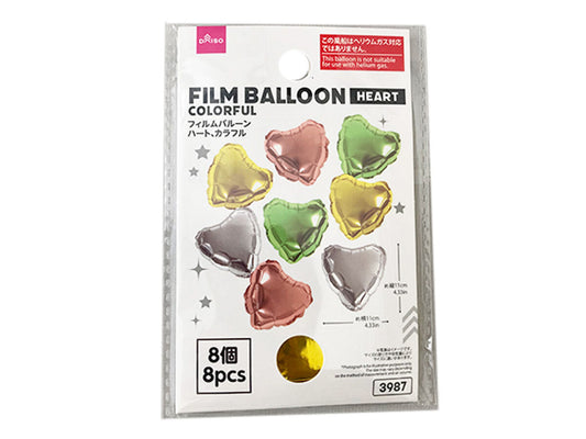 Daiso Film Balloon - Heart - Colorful - 8 pcs. - FrontPackage