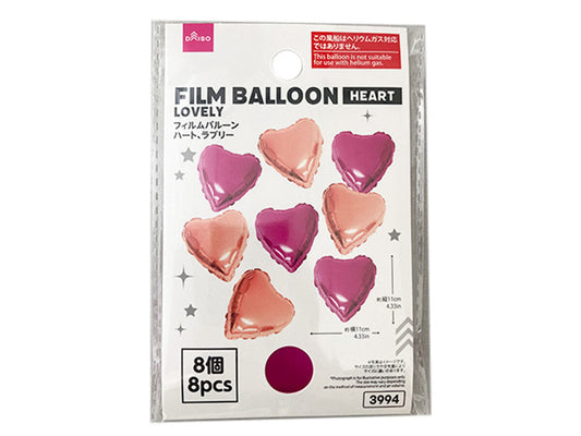 Daiso Film Balloon - Heart - Lovely - 8 pcs. - FrontPackage