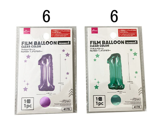 Daiso Film Balloon(Number 1,Clear Color) FrontPackage
