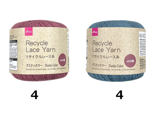 Daiso Recycle Lace Yarn No. 40 Fine - Dusty Color- FrontPackage