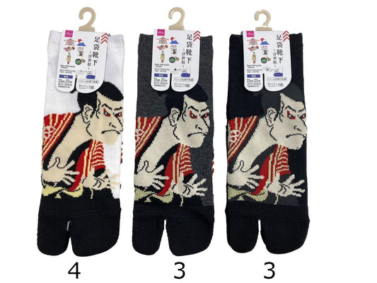 Daiso Mens Tabi socks - Ukiyoe- FrontPackage