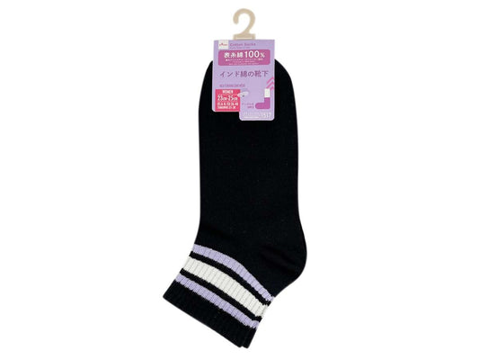Daiso Indian Cotton Women's Ankle Line Socks FrontPackage