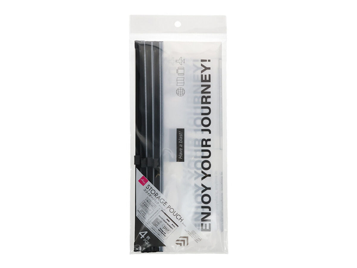 Daiso Storage Pouch With Gusset - Basic - 4pcs - FrontPackage