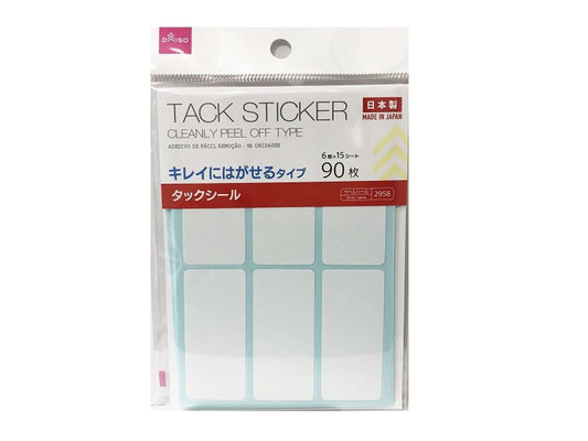 Daiso Tack Sticker Cleanly Peel Off Type 90PCS FrontPackage
