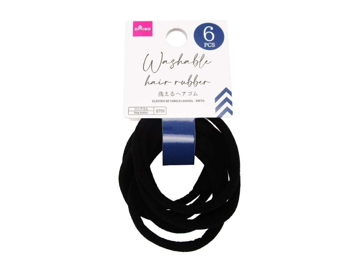 Daiso Washable hair rubber (Black) FrontPackage