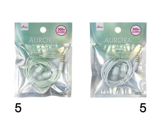 Daiso Aurora Color Stereo Earphone - Twinkle - FrontPackage