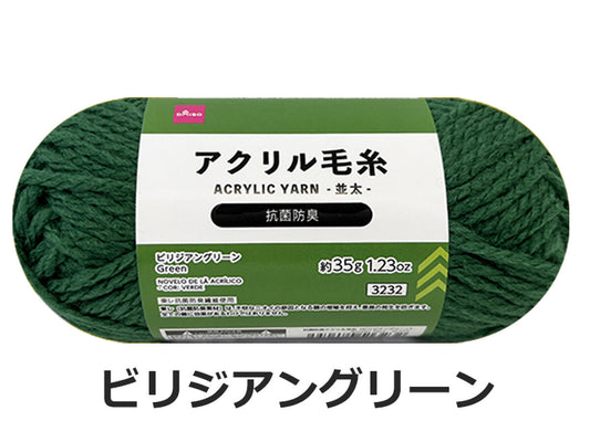 Daiso Acrylic Yarn - Green - FrontPackage