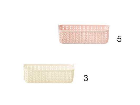 Floral Pattern Design Basket - With Handle - Rectangle-