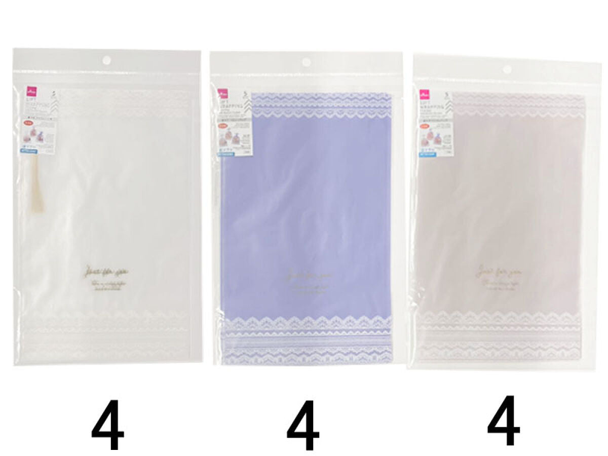 Daiso Frost Bag with Bottom Gusset -Lace - 5 pcs.- FrontPackage