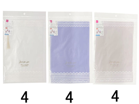 Daiso Frost Bag with Bottom Gusset -Lace - 5 pcs.- FrontPackage