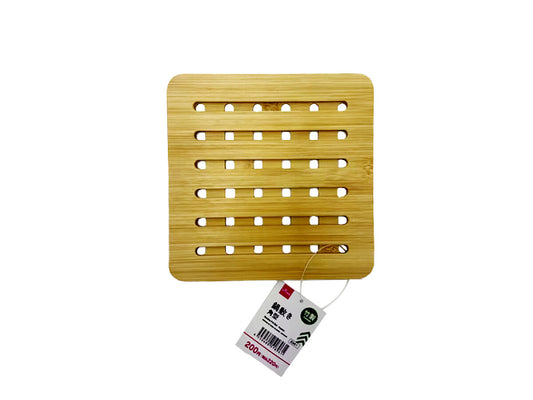 Daiso Bamboo Pot Mat - Square - FrontPackage