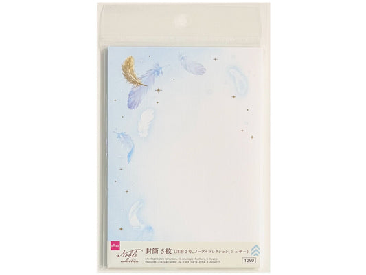 Daiso Envelope(noble collection,C6 envelope,feathers, 5 sheets) FrontPackage