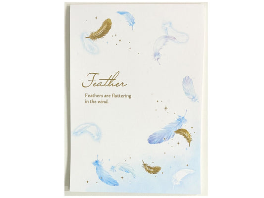 Daiso Letter paper(noble collection,feathers, 16 sheets) FrontPackage
