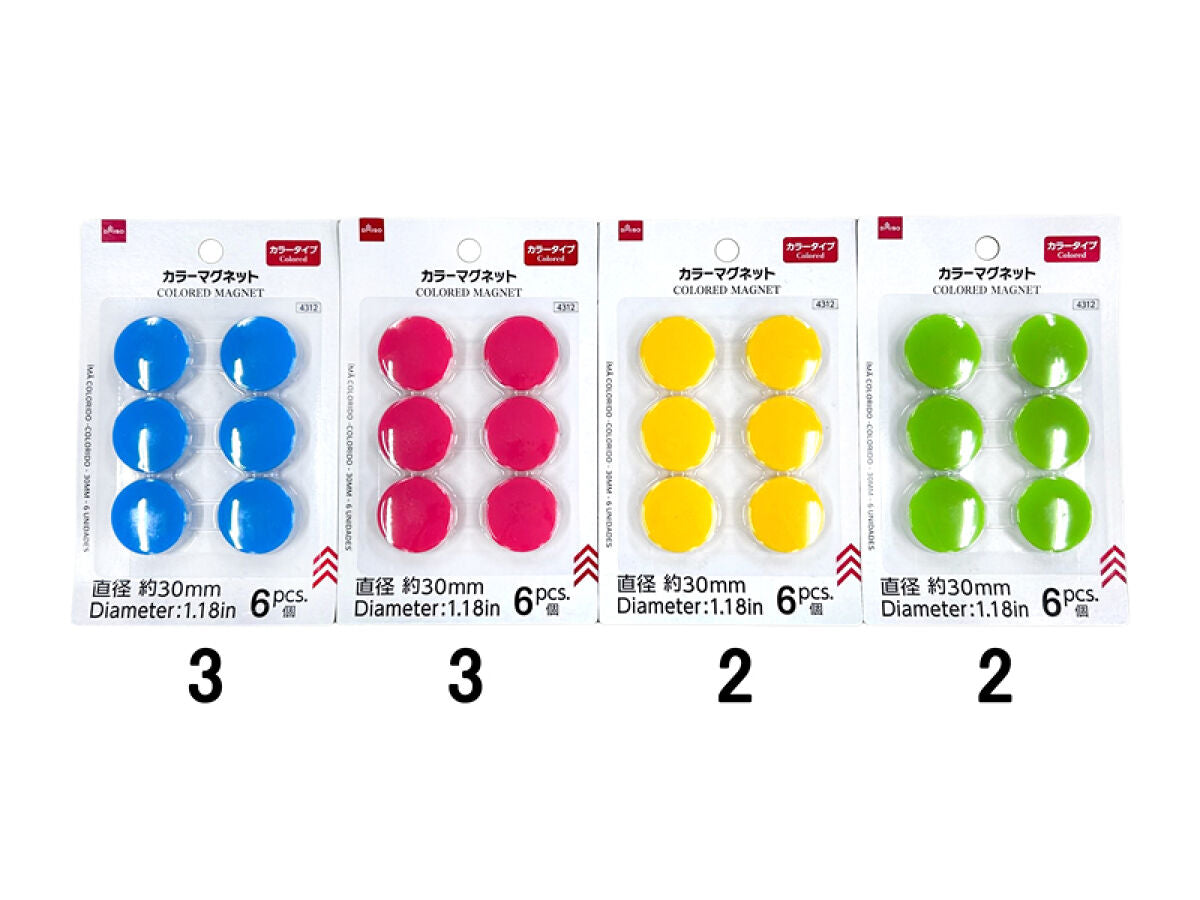 Colored Magnet - Colored - 6 pcs.-