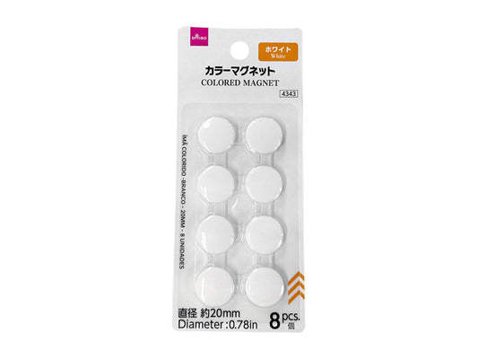 Colored Magnet - White - 8 pcs.-