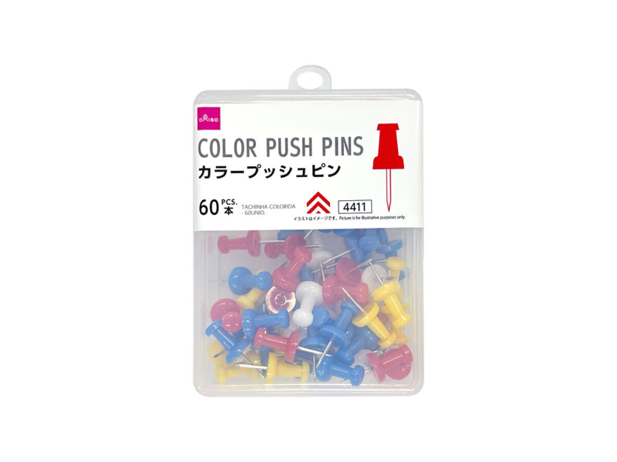 Push Pin Color Es Color Push Pins 60pcs – DAISO