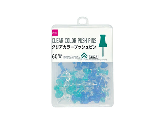 Clear Color Push Pins 60pcs