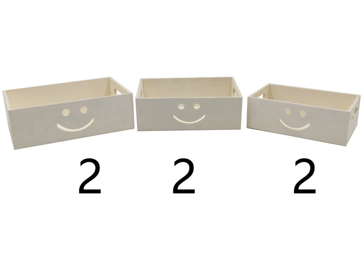 Daiso Wood Box -Smile - 3 Sizes- FrontPackage