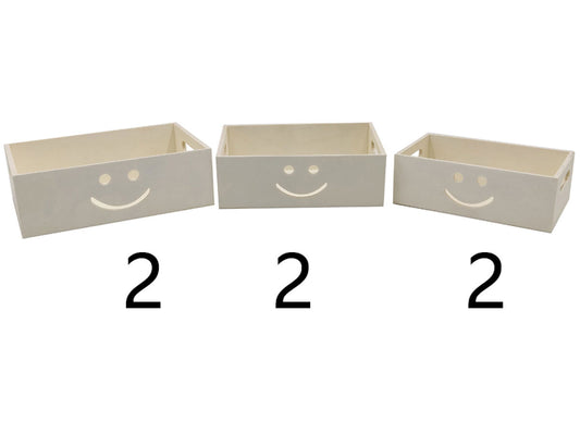 Daiso Wood Box -Smile - 3 Sizes- FrontPackage