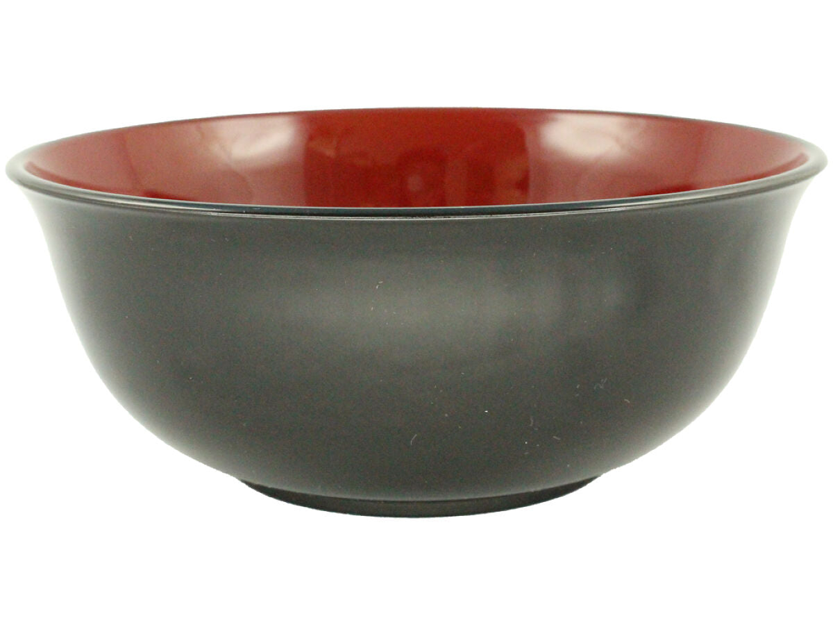 Daiso Aizunuri noodle bowl black inside red -Dishwasher safe- FrontPackage