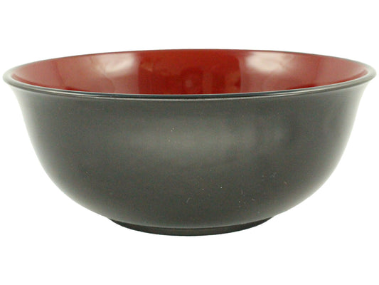 Daiso Aizunuri noodle bowl black inside red -Dishwasher safe- FrontPackage