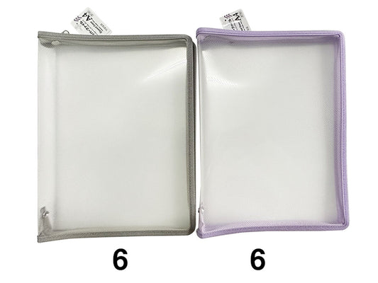 Zipped Case -A4 -Pale Tone -Purple -Gray-