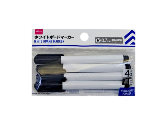 White Board Marker -Black - 4 pcs.-