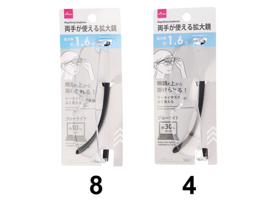 Daiso Magnifying Eyeglasses - Magnification 1.6 times - Reduces Blue Light by 30pct- FrontPackage