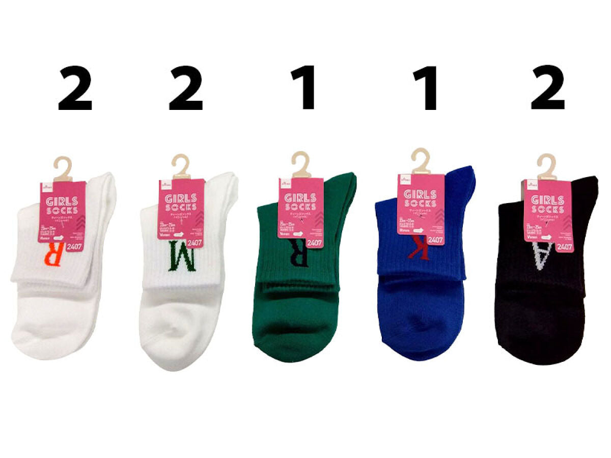Daiso Teens Socks - Initial - FrontPackage