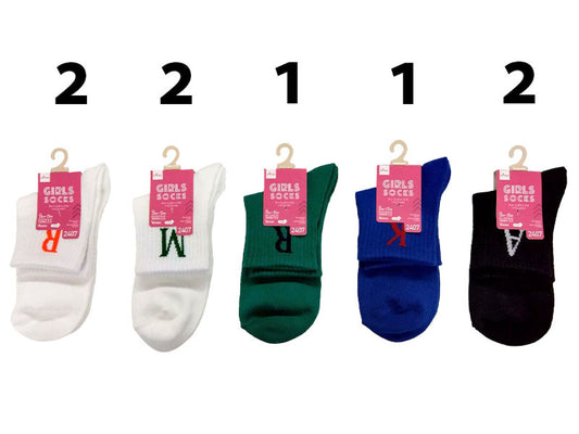 Daiso Teens Socks - Initial - FrontPackage