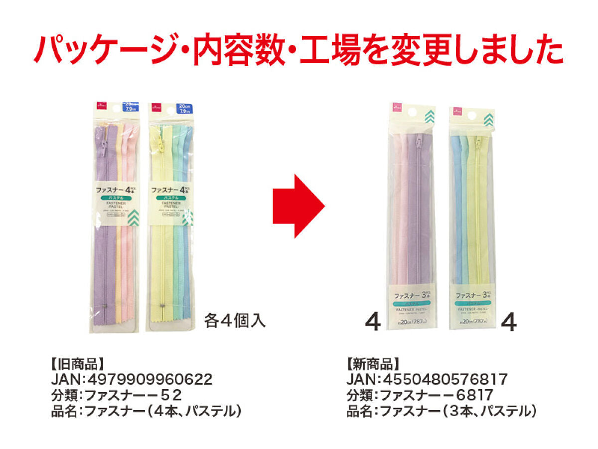Daiso FASTENER -3 PCS. - PASTEL- FrontPackage