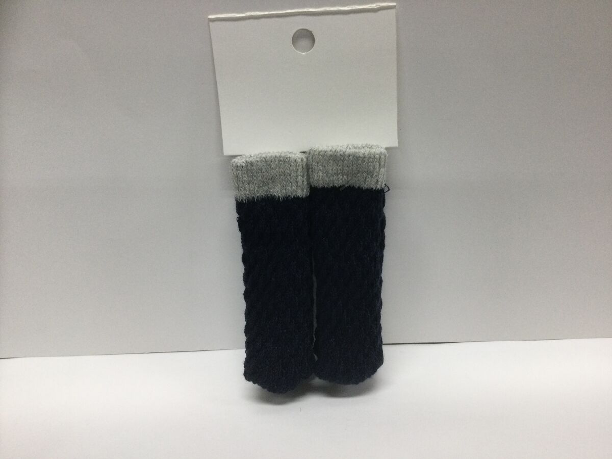 Daiso Chair Leg Socks(Slim-type,Cable Knit,Navy) FrontPackage