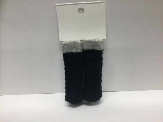 Daiso Chair Leg Socks(Slim-type,Cable Knit,Navy) FrontPackage
