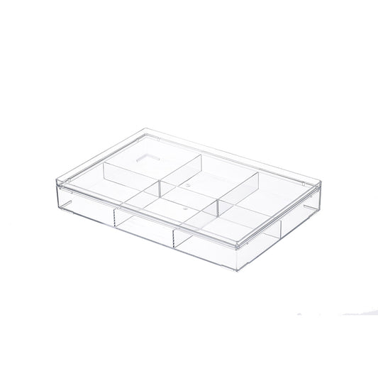 Daiso Stackable Clear Case with Lid -6 Compartments- FrontPackage