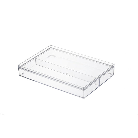 Daiso Stackable Clear Case with Lid -2 Compartments- FrontPackage