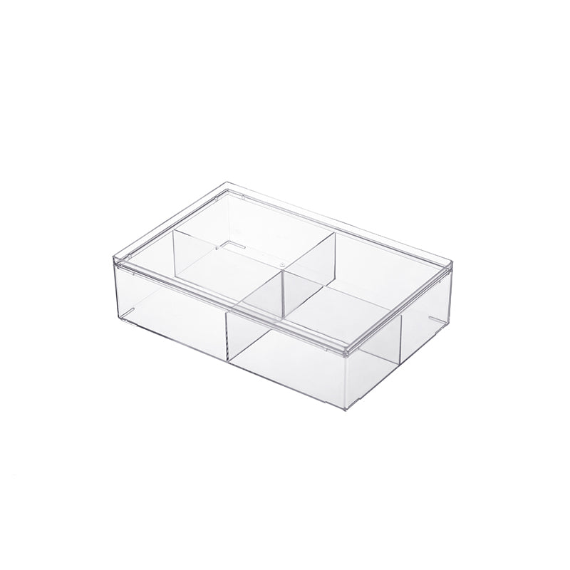 Daiso Stackable Clear Case with Lid -4 Compartments- FrontPackage