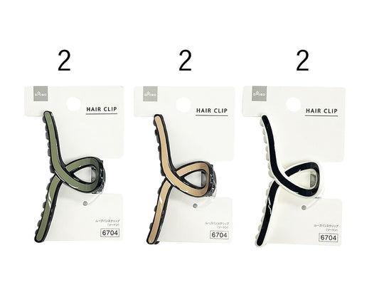 Daiso Loop Hair Clip - Two Tone - FrontPackage