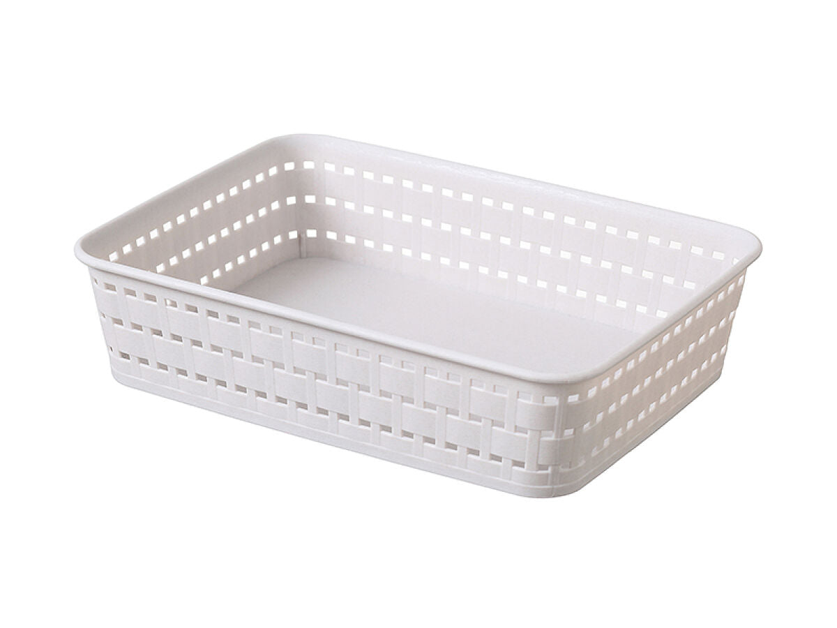 Daiso Wood Grain Storage Basket FrontPackage