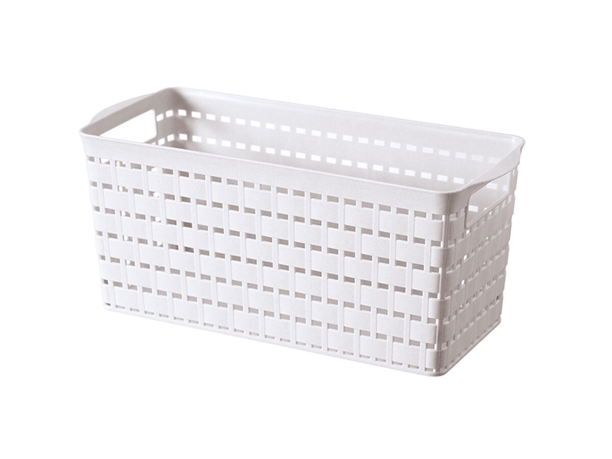 Daiso Wood Grain Storage Basket -with Handle- FrontPackage