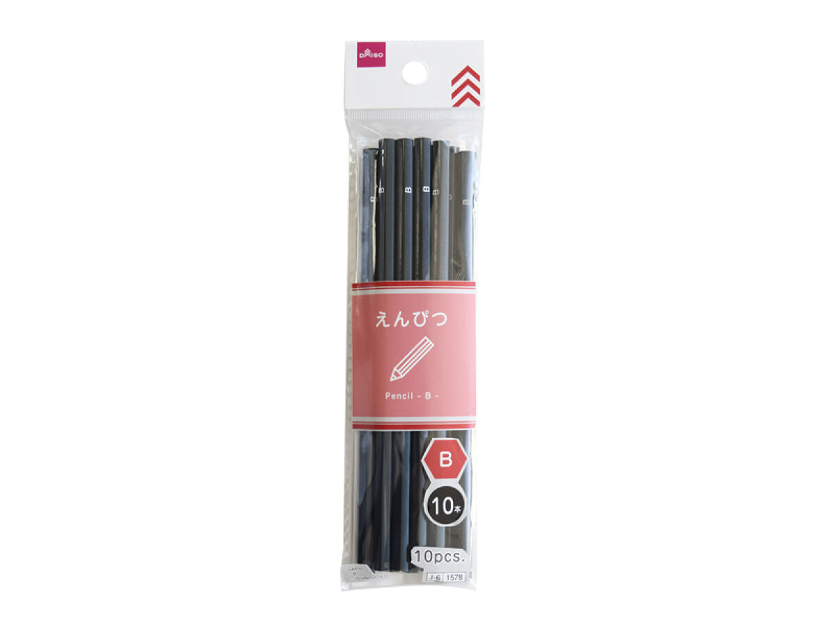 Daiso Pencil -B - 10 pcs.- FrontPackage