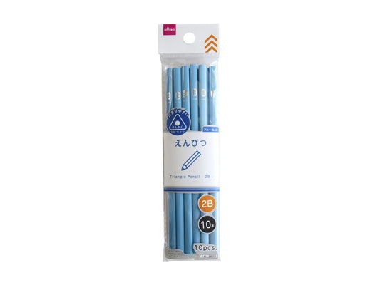 Triangle Pencil -2B - 10 pcs. - Blue-