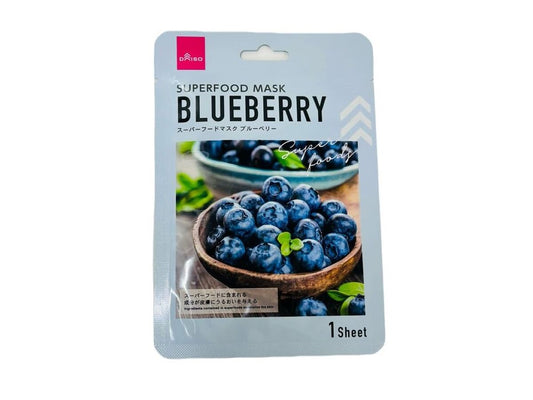 Daiso Superfood mask blueberry FrontPackage