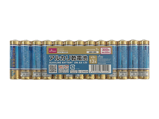 Daiso Alkaline Battery -AA - 13 pcs. - FrontPackage