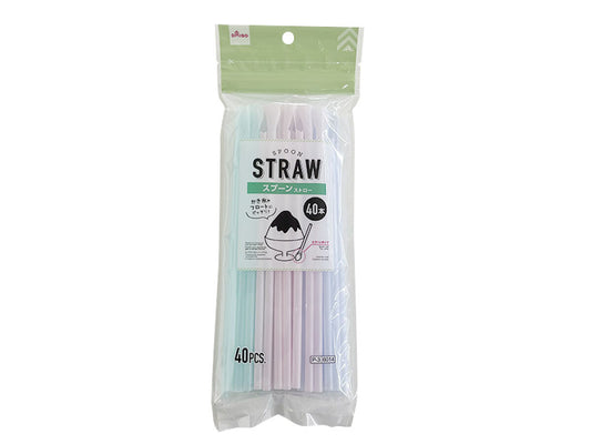 Daiso SPOON STRAW -40PCS.- FrontPackage