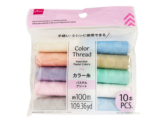 Daiso Color Thread -Assorted Pastel Colors- FrontPackage