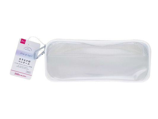 Daiso Pen case with carabiner -CHM white mesh with gusset- FrontPackage