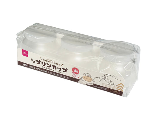 Daiso Mini Pudding Cups - Milk Bottle Type - 3 pcs. - FrontPackage