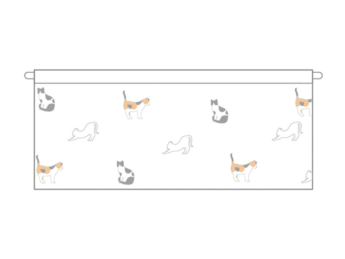 Daiso See-Through Cafe Curtain(Embroidered,Cat) FrontPackage